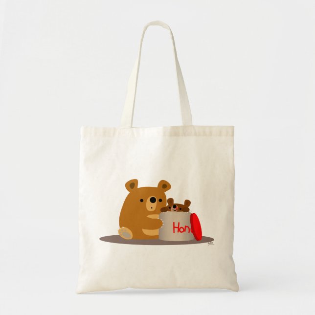 Bye Bye Honey! Cute Cartoon Bears Bag (Front)