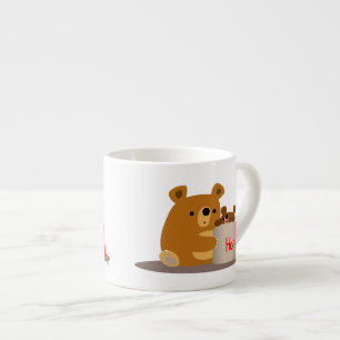 Bye Bye Honey! Cute Cartoon Bears Espresso Mug