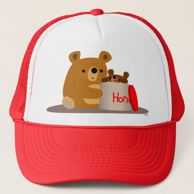 Bye Bye Honey! Cute Cartoon Bears Hat (Front)