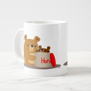 Bye Bye Honey! Cute Cartoon Bears Jumbo Mug
