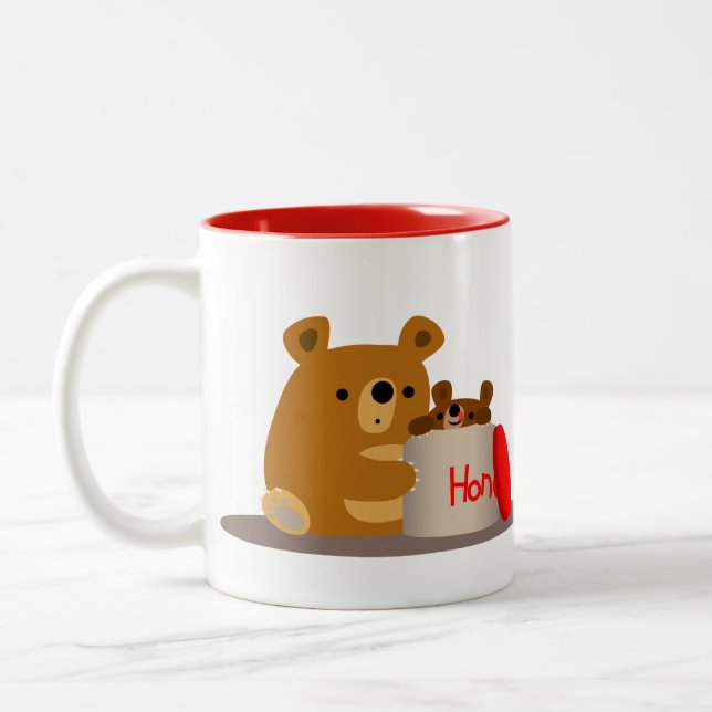 Bye Bye Honey! Cute Cartoon Bears Mug (Left)
