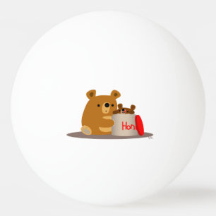 Bye Bye Honey! Cute Cartoon Bears Ping Pong Ball