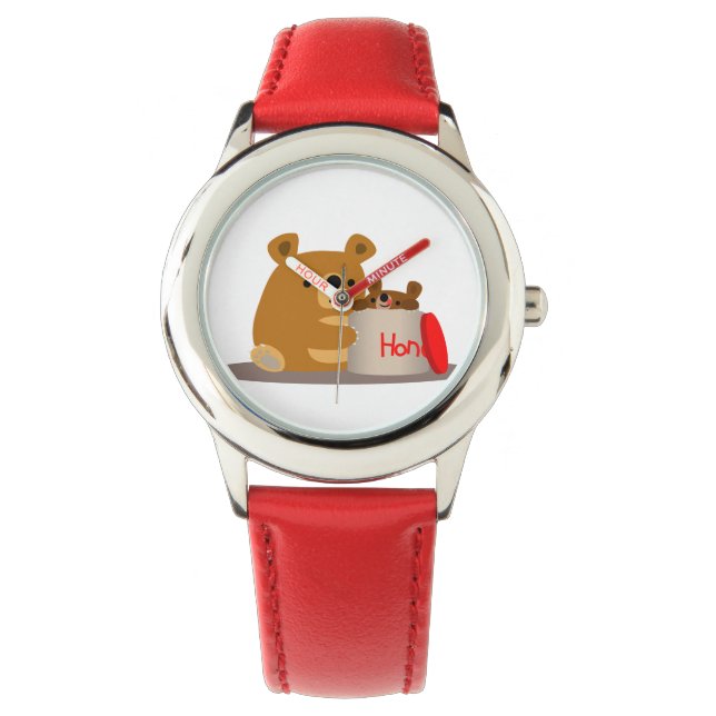 Bye Bye Honey! Cute Cartoon Bears Watch (Front)