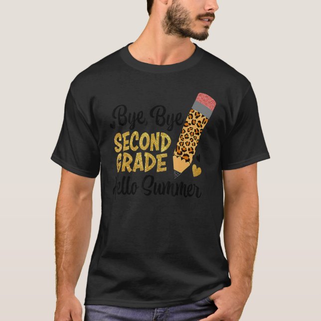 Bye Bye Second Grade Hello Summer Peace Out Second T-Shirt (Front)