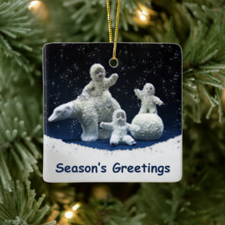 Bye Bye Snow Babies Ceramic Ornament