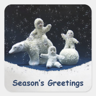 Bye Bye Snow Babies Square Sticker