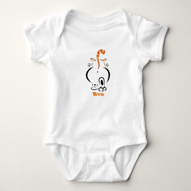 bye catT-Shirt Baby Bodysuit (Front)