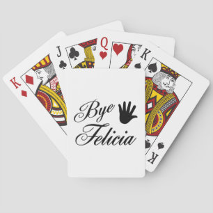 Bye Felicia Fancy Waving Hand Playing Cards
