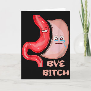 Bye Funny Gastric Sleeve Surgery Stomach  Card