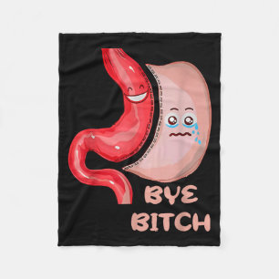 Bye Funny Gastric Sleeve Surgery Stomach  Fleece Blanket