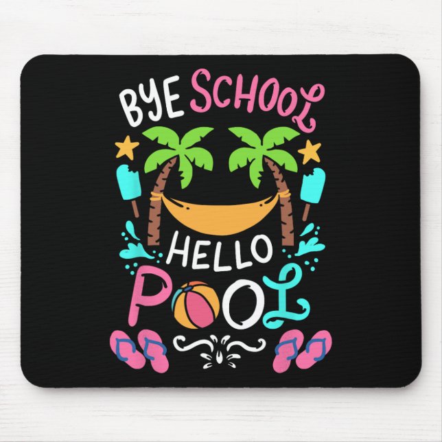 Bye School Beach T Ball Tee Hammock  Mouse Mat (Front)
