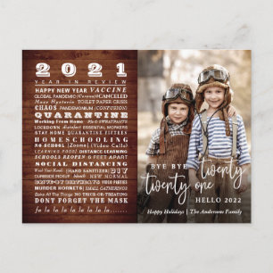 Bye Year Funny Year Review Christmas PHOTO Card