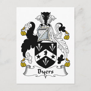 Byers Family Crest Postcard