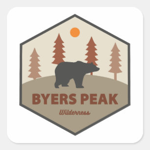 Byers Peak Wilderness Colorado Bear Square Sticker