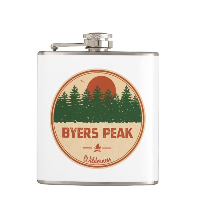Byers Peak Wilderness Colorado Hip Flask (Front)