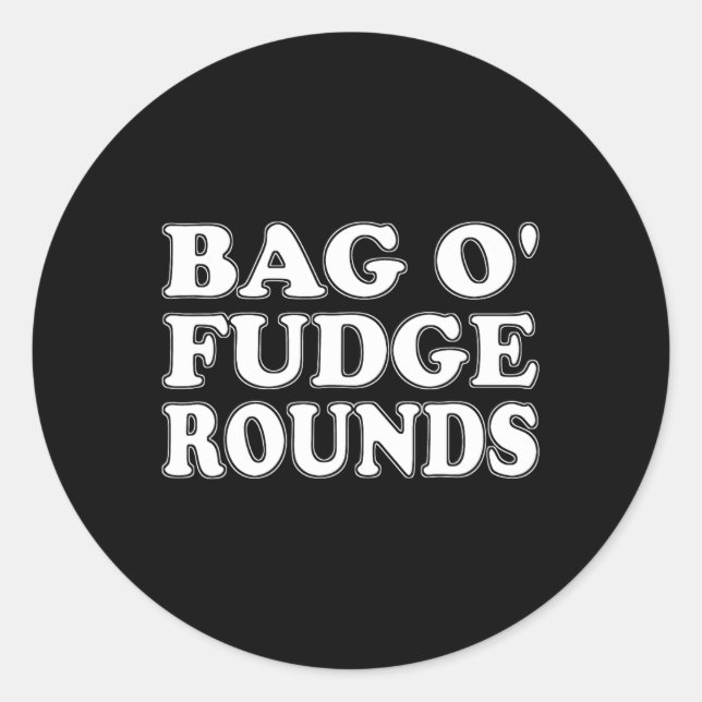 Byg O' Fudge Rounds Halloween Costume  Classic Round Sticker (Front)