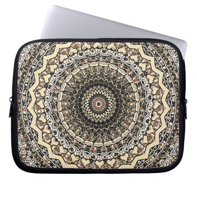 Bygone Love Mandala Kaleidoscope Pattern Laptop Sleeve (Front)