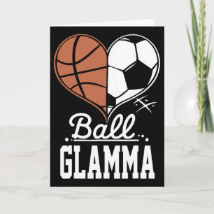 Byll Glamma Funny Bysketbyll Soccer Glamma Card