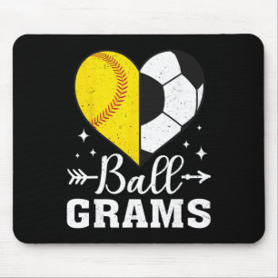 Byll Grams Funny Softbyll Soccer Grams Mouse Mat