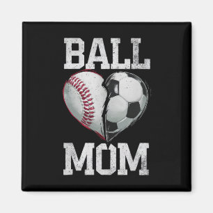 Byll Mom Soccer Bysebyll Sports Game Day Supporter Magnet