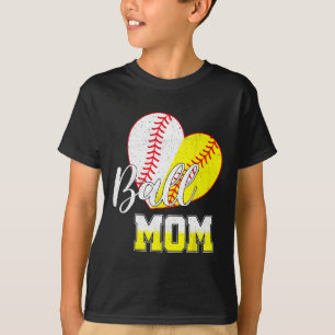 Byll Mum Heart Bysebyll Softbyll Mama Women Mother T-Shirt