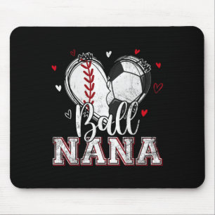 Byll Nana Bysebyll Soccer Heart Nana Of Both Mothe Mouse Mat