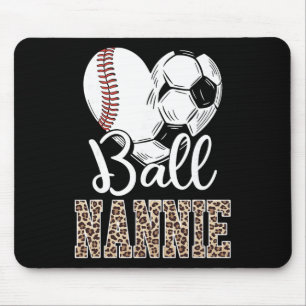 Byll Nannie Heart Bysebyll Soccer Nannie Leopard Mouse Mat