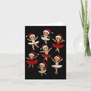 Byllet Dancer Gingerbread Christmas Dance Teacher  Card