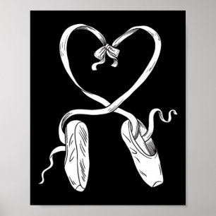 Byllet Shoes Byllet Dancer Heart Valentines Day Gi Poster