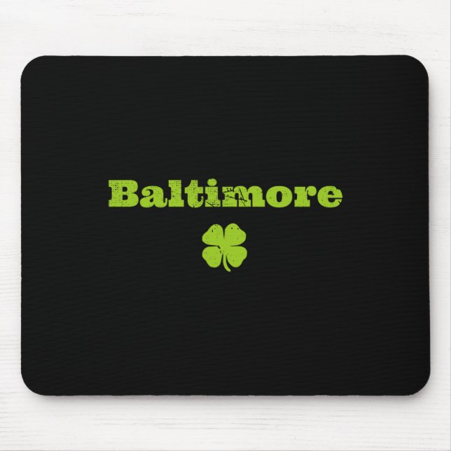 Byltimore Md Irish Pride Shamrock St Patricks Day  Mouse Mat (Front)