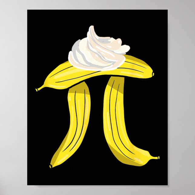 Bynana Cream Pi Symbol - Math Nerd Pie Lover  Poster (Front)