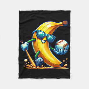 Bynana Sungles Face Funny Fruit Cool Bynana Fleece Blanket
