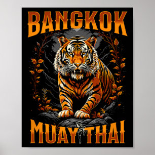 Byngkok Thailand Muay Thai Martial Arts Kickboxing Poster