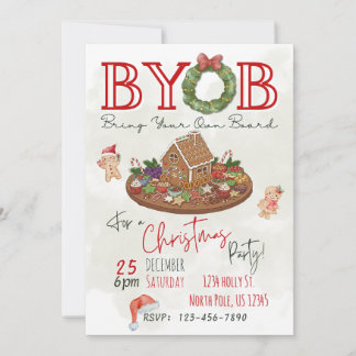 BYOB Charcuterie Board Christmas Party Invite