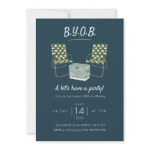 BYOB Guy's Birthday Party Invitation