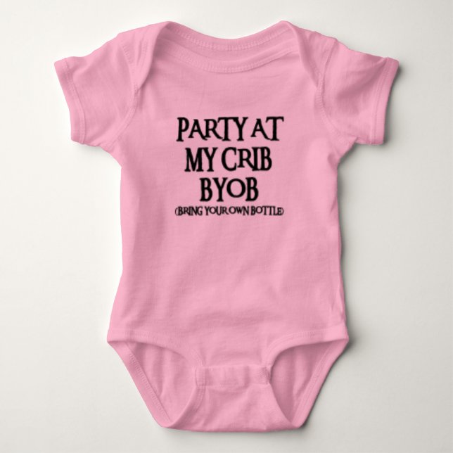 byobbtnblk baby bodysuit (Front)