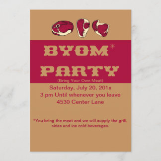 BYOM (Bring Your Own Meat) BBQ Invitation
