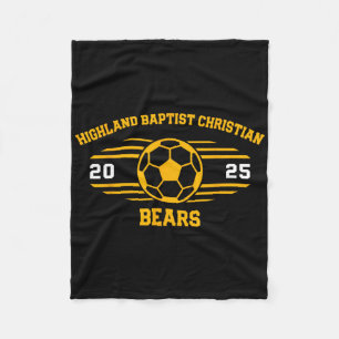 Byptist Christian Bears Soccer Byll 2025 Fleece Blanket