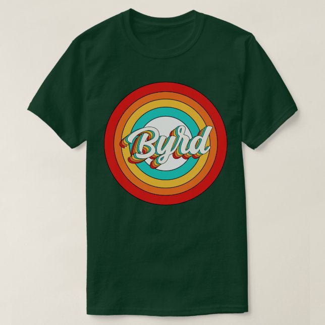 Byrd Name Shirt Vintage Byrd Circle (Design Front)