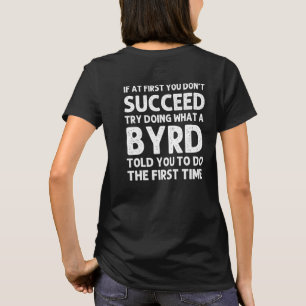 Byrd Surname Family Tree Birthday Reunion Idea T-Shirt
