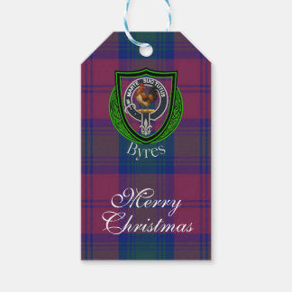 Byres Scottish Clan Tartan & Crest Gift Tags