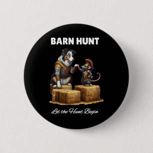 Byrn Hunt Lover - Warrior Rat Blue Merle Tri Borde 6 Cm Round Badge