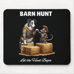 Byrn Hunt Lover - Warrior Rat Blue Merle Tri Borde Mouse Mat