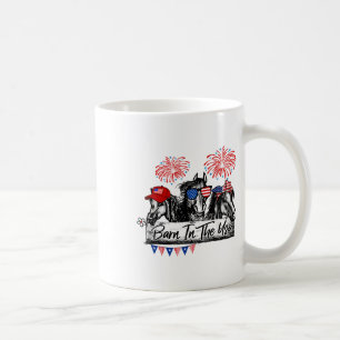 Byrn In The Usa Horses Funny Horse 4th Of July  Coffee Mug