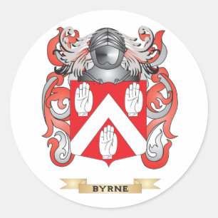 Byrne Coat of Arms (Family Crest) Classic Round Sticker