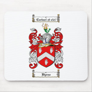 BYRNE FAMILY CREST -  BYRNE COAT OF ARMS MOUSE MAT
