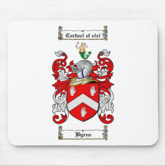 BYRNE FAMILY CREST -  BYRNE COAT OF ARMS MOUSE MAT