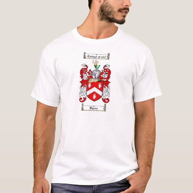 BYRNE FAMILY CREST -  BYRNE COAT OF ARMS T-Shirt (Front)