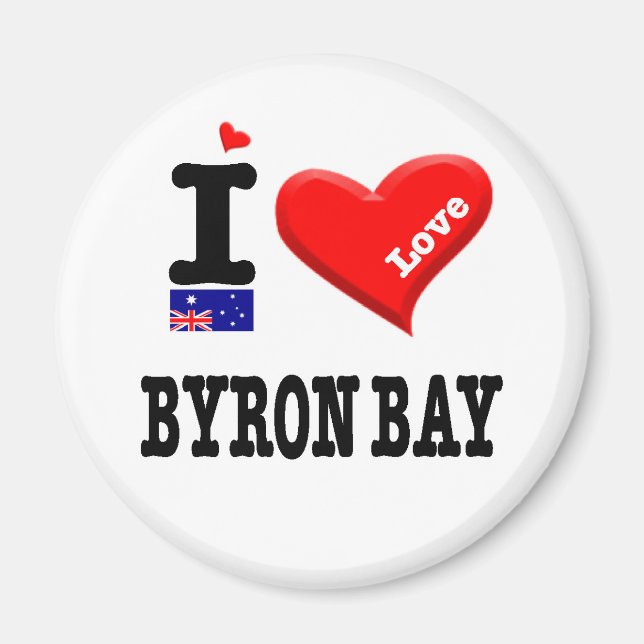 BYRON BAY - I Love Magnet (Front)
