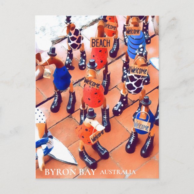 Byron bay quirky town NSW Australia Postcard (Front)